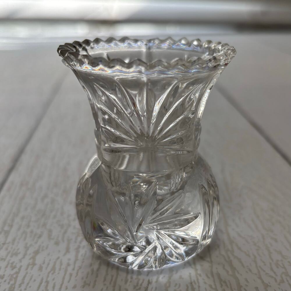 Lead Crystal Bud Vase Toothpick Holder